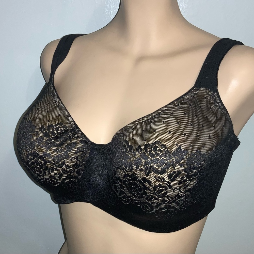 NWOT SOMA Stunning Support  Balconette Black Nude Lace  Size 34G